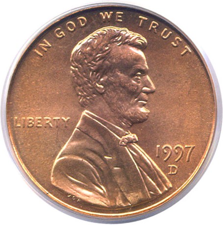 image for: 1997-D 1c  PCGS MS67 RD