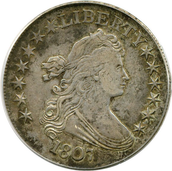 image for: 1807 50c Small Stars PCGS VF30 
