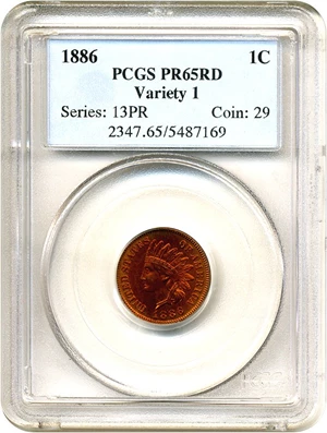 image for: 1886 1c Type 1 PCGS Proof 65 RD