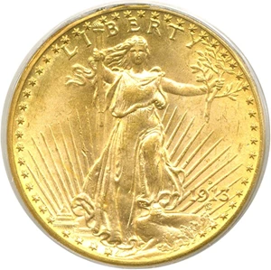 image for: 1913-D $20 PCGS MS65