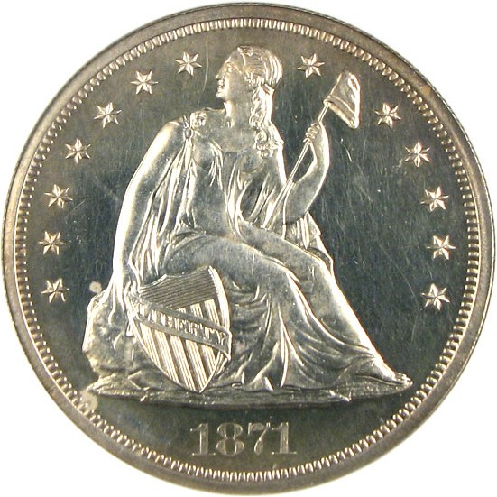 image for: 1871 $1  NGC Proof 63