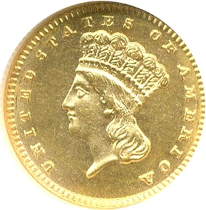 image for: 1887 G$1 NGC MS64