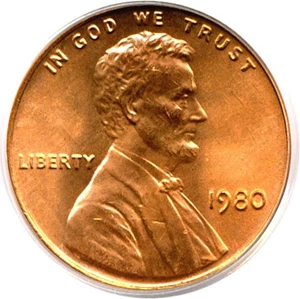 image for: 1980 1c PCGS MS66 RD