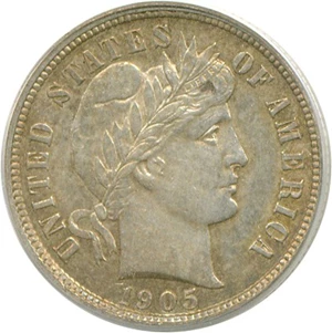 image for: 1905-S 10c PCGS AU58