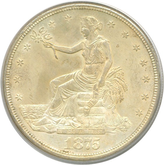image for: 1875-S Trade$  PCGS MS64