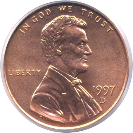 image for: 1997-D 1c  PCGS MS67 RD