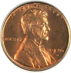 image for: 1926-D 1c PCGS MS65 RD
