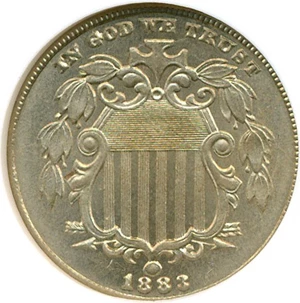 image for: 1883 5c Shield NGC MS66