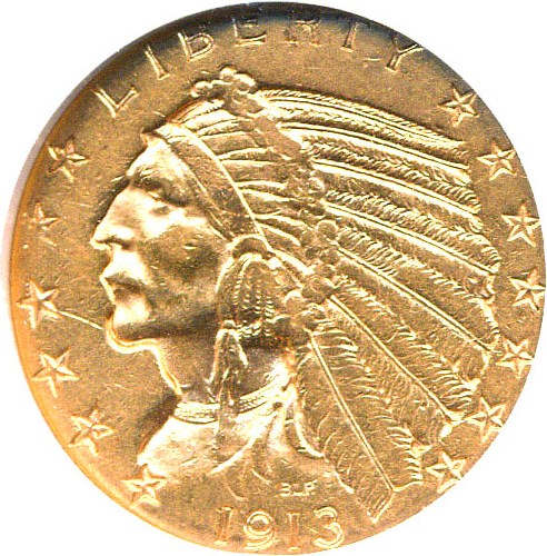 image for: 1913-S $5  NGC AU58