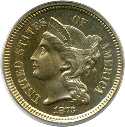 image for: 1873 3cN Closed 3 PCGS Proof 65