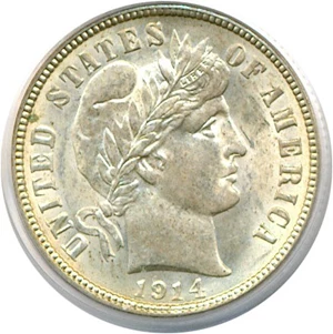 image for: 1914 10c PCGS MS64