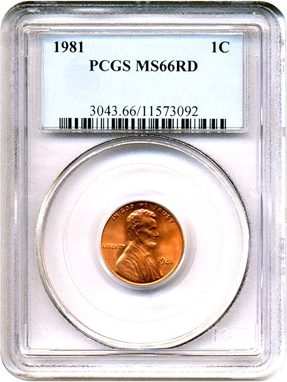 image for: 1981 1c  PCGS MS66 RD