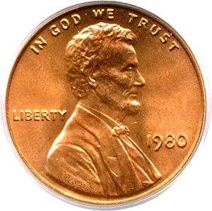image for: 1980 1c PCGS MS66 RD
