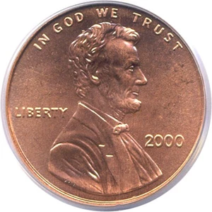 image for: 2000 1c PCGS MS68 RD