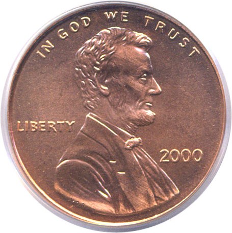 image for: 2000 1c  PCGS MS67 RD