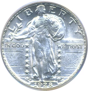 image for: 1928-D 25c PCGS MS65