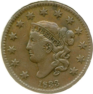 image for: 1833 1c DGS VF35