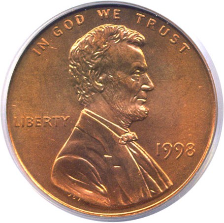 image for: 1998 1c  PCGS MS67 RD