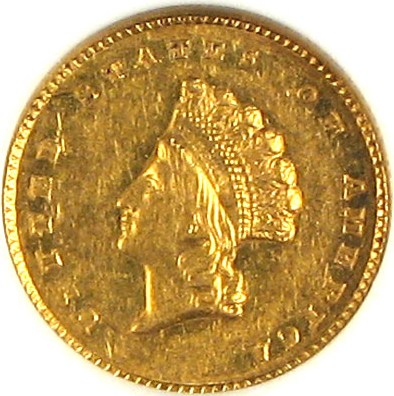 image for: 1855-O G$1  NGC AU58