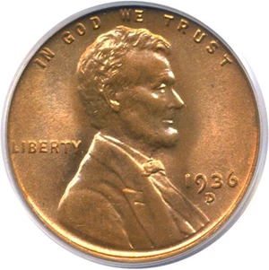 image for: 1936-D 1c PCGS MS67 RD