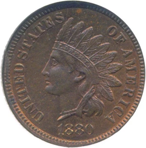 image for: 1880 1c NGC MS63 BN