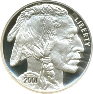image for: 2001-P $1 Buffalo NGC Proof 69 UCameo
