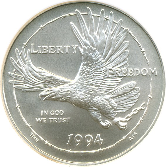 image for: 1994-W $1 Prisoner of War NGC MS70 
