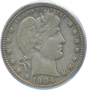 image for: 1904-O 25c PCGS VF35