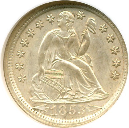 image for: 1853 10c Arrows NGC MS62