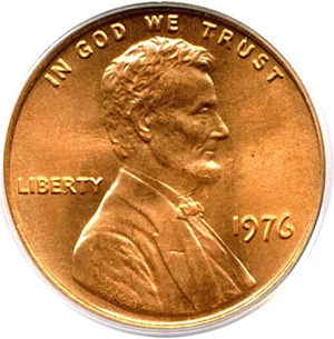 image for: 1976 1c PCGS MS66 RD