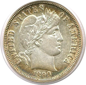 image for: 1899-O 10c PCGS AU53
