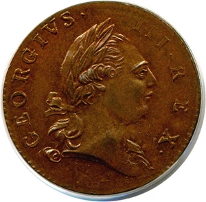 image for: 1773 1/2 P Virginia, Period PCGS MS64 BN