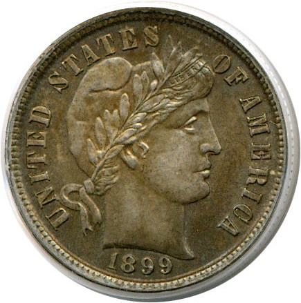 image for: 1899 10c  PCGS MS63