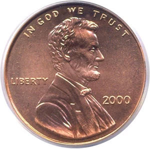 image for: 2000 1c PCGS MS68 RD