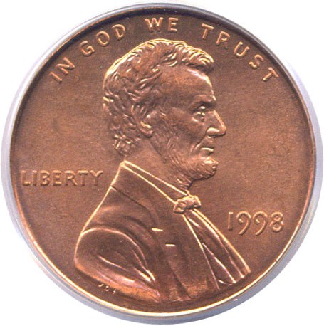 image for: 1998 1c  PCGS MS67 RD
