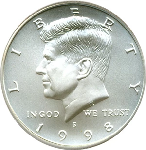 image for: 1998-S 50c SMS PCGS MS70