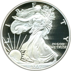 image for: 2007-W $1 Silver Eagle PCGS Proof 69 DCameo