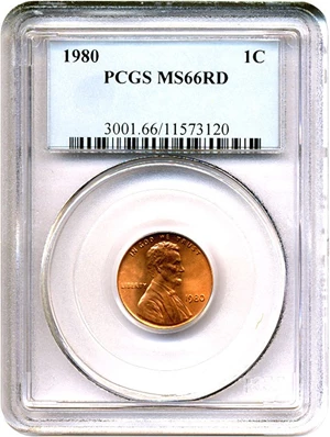 image for: 1980 1c PCGS MS66 RD