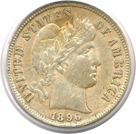 image for: 1896-S 10c  PCGS XF45 