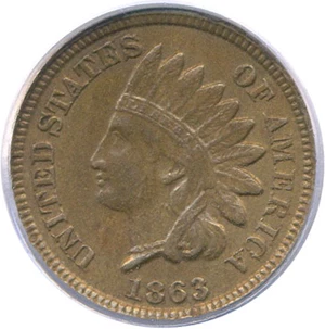 image for: 1863 1c PCGS AU55