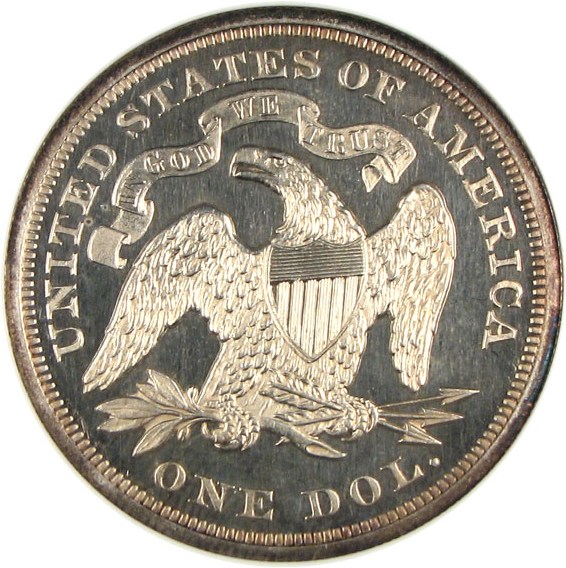 image for: 1867 $1  NGC/CAC Proof 63 Cameo