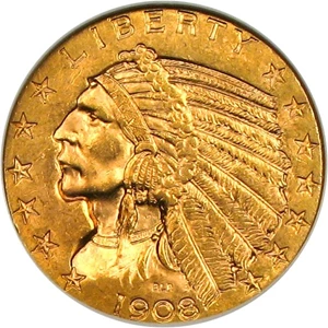 image for: 1908-D $5 NGC MS64