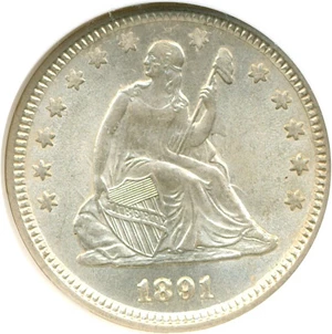 image for: 1891 25c NGC MS65