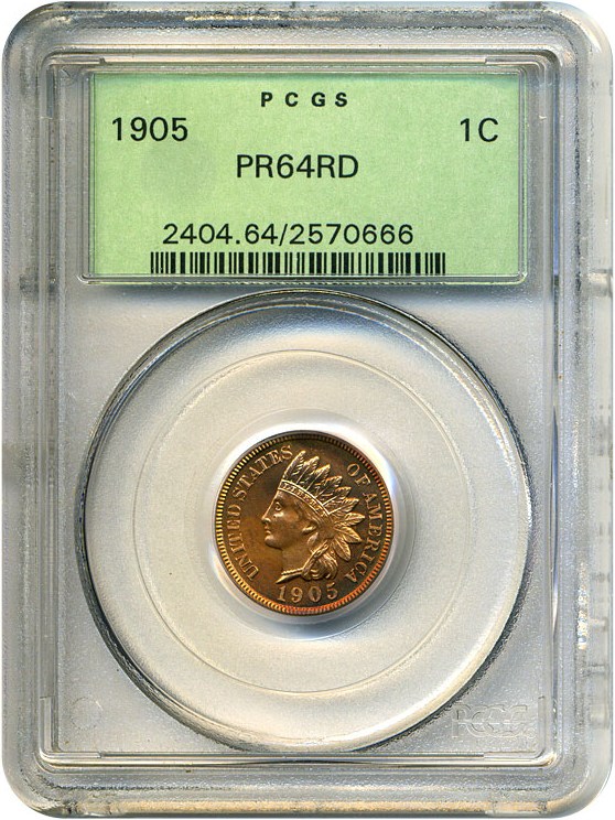 image for: 1905 1c  PCGS Proof 64 RD