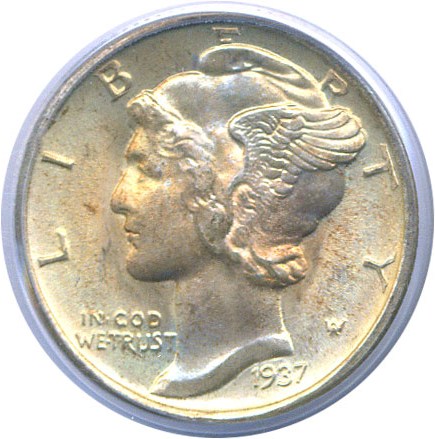 image for: 1937-D 10c  PCGS MS67 FB