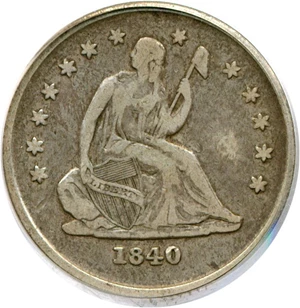 image for: 1840-O 25c No Drapery PCGS VF20