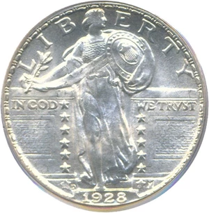 image for: 1928-D 25c PCGS MS66