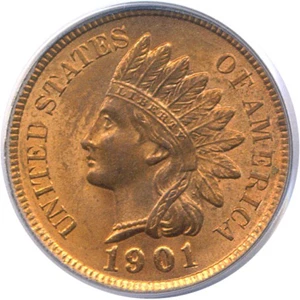 image for: 1901 1c PCGS MS64 RD