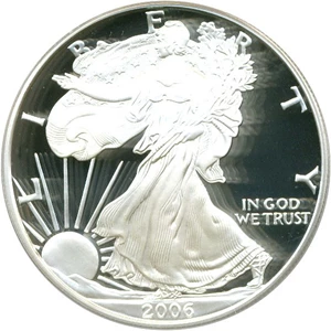 image for: 2006-W $1 Silver Eagle PCGS Proof 69 DCameo