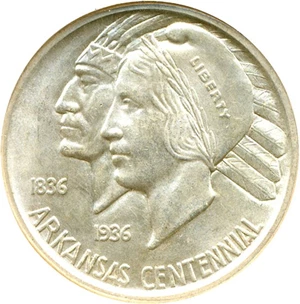 image for: 1938-D 50c Arkansas NGC MS65